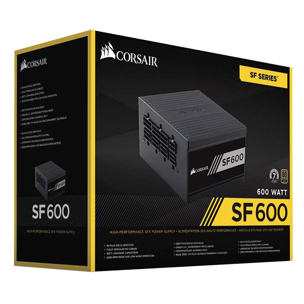 Nguồn máy tính Corsair SF Series SF600 – 600W 80 Plus Gold (CP-9020105-NA)