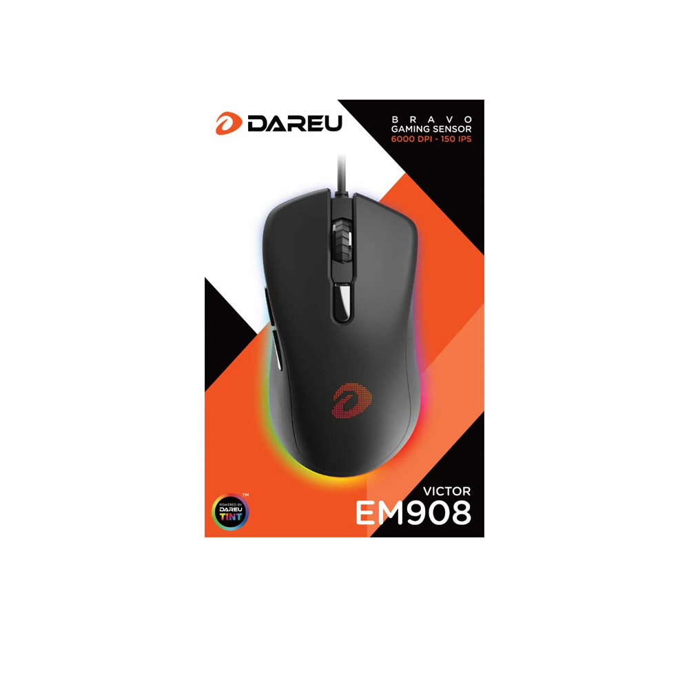 Chuột máy tính DAREU EM908 RGB (Black)