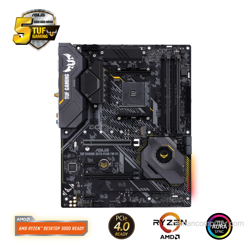 Mainboard ASUS TUF GAMING X570 PLUS (Wi-Fi) (AMD Socket AM4, ATX, 4 khe RAM DDR4)