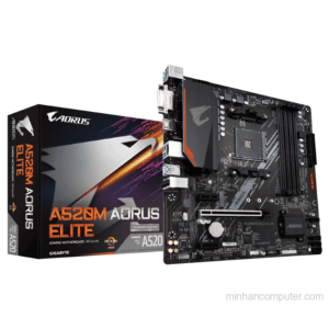 Mainboard Gigabyte A520 AORUS ELITE (AMD A520, Socket AM4, ATX, 4 khe RAM DDR4)