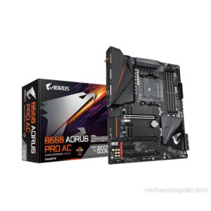 Mainboard Gigabyte B550 AORUS PRO AC (Socket AM4, ATX, 4 khe RAM DDR4)