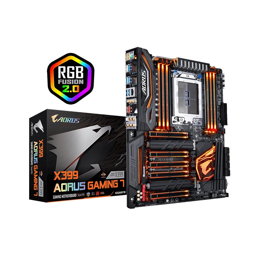 Mainboard Gigabyte X399 AORUS Gaming 7 (AMD X399, TR4, ATX, 8 khe RAM DDR4)