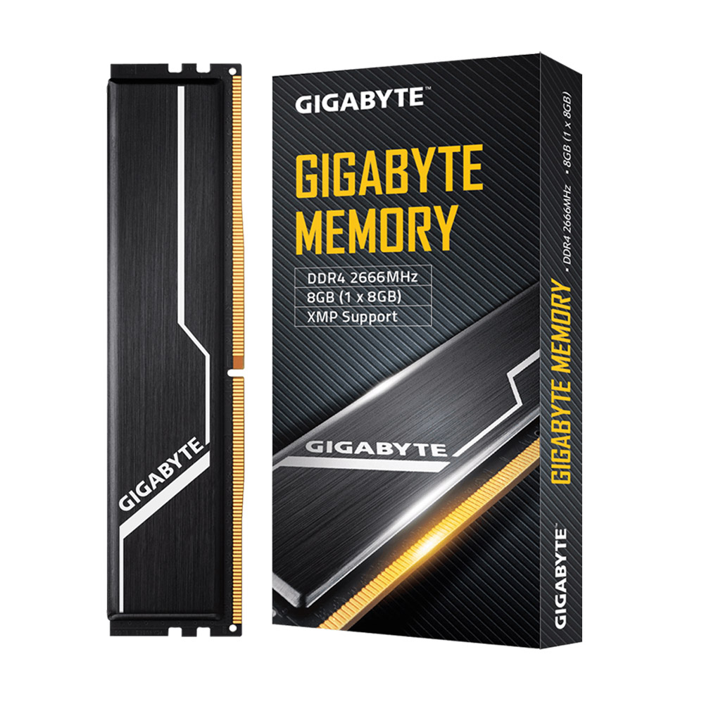 RAM Desktop Gigabyte 8GB (1x8GB) DDR4 2666MHz (GP-GR26C16S8K1HU408G)