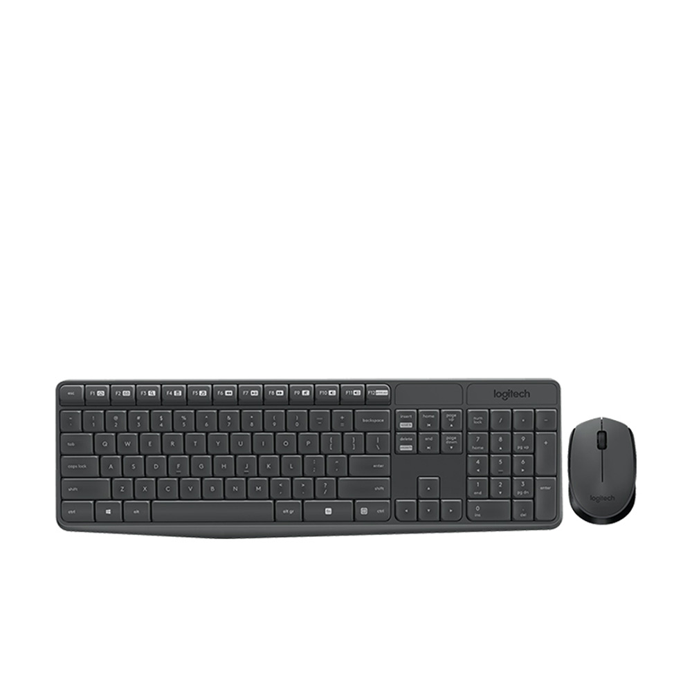 Bộ bàn phím chuột không dây Logitech MK235 Wireless (Black)