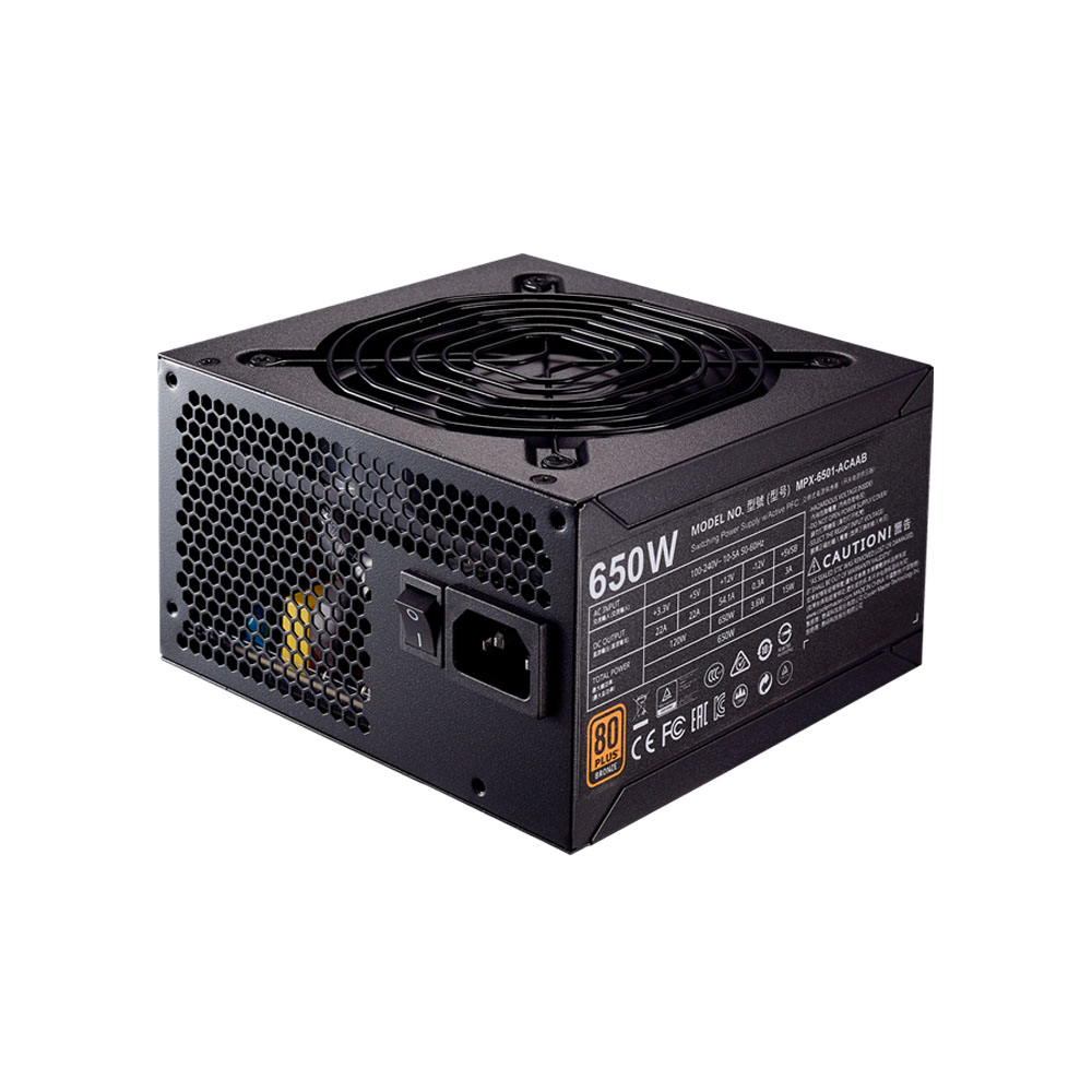 Nguồn máy tính Cooler Master MWE BRONZE 650 80 Plus Bronze
