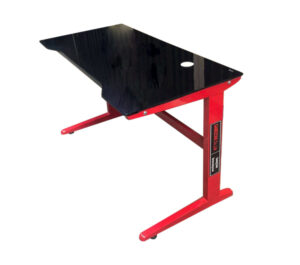 Bàn chữ Z GZ Homedesk- V2 mặt kính khung đỏ