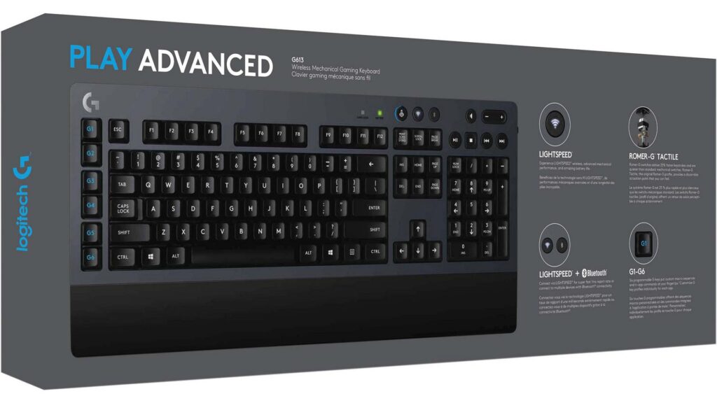 Bàn phím không dây Logitech Gaming G613 Wireless (Black)