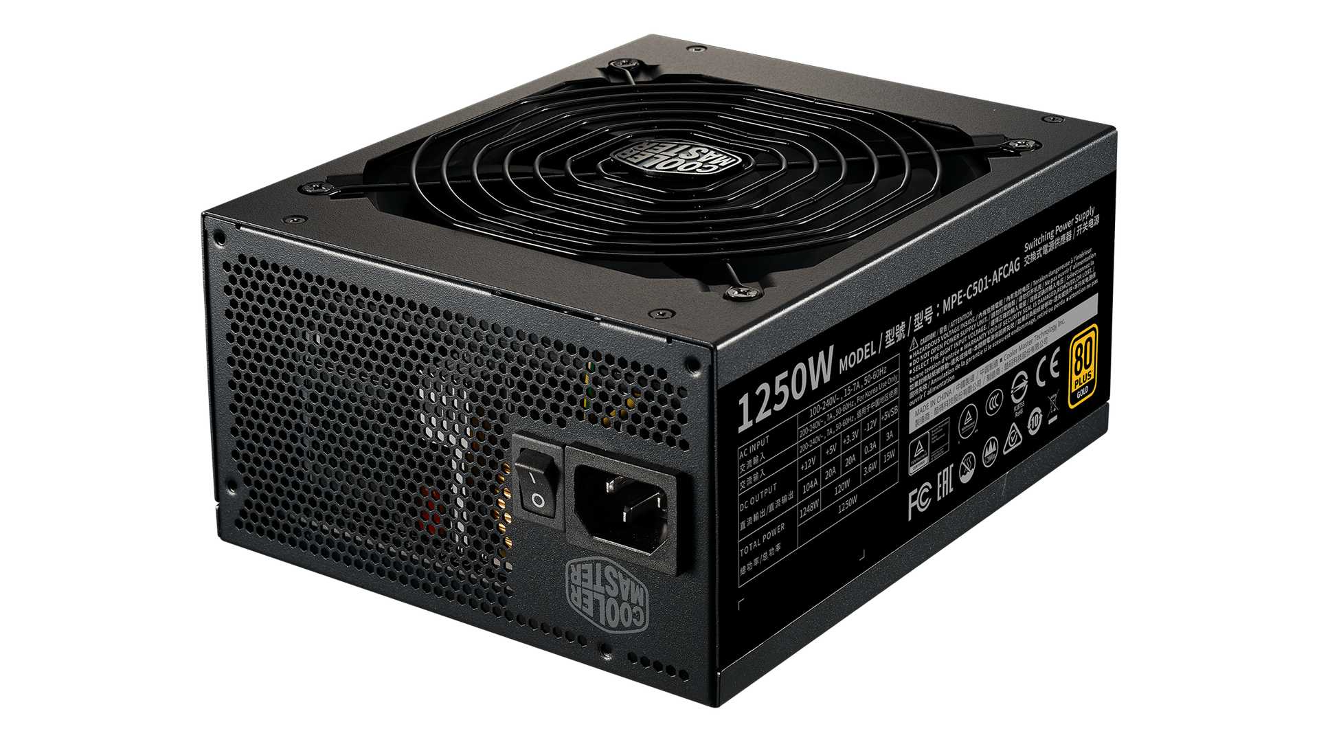 Nguồn máy tính Cooler Master MWE GOLD 1250 V2 (Fully Modular | 80 Plus Gold)