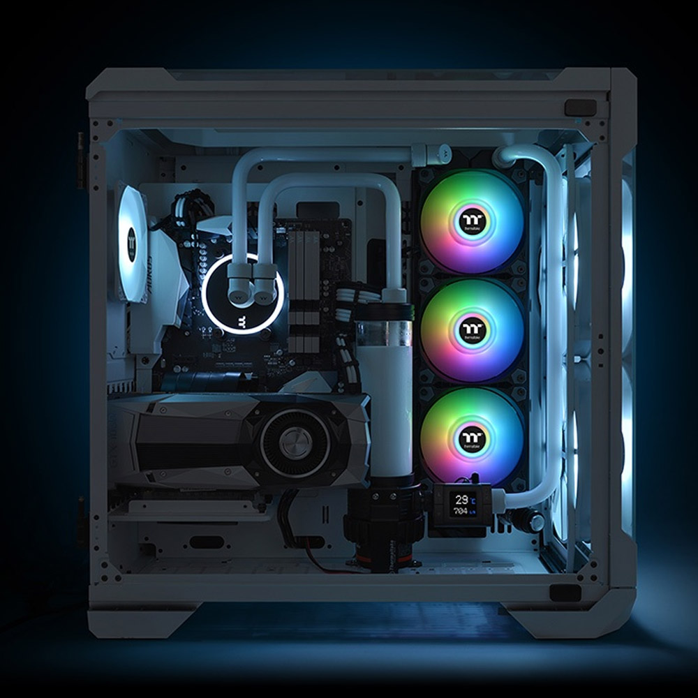 Quạt tản nhiệt Case Thermaltake Pure Duo 12 ARGB Sync Radiator Fan (2-Fan Pack) – Black