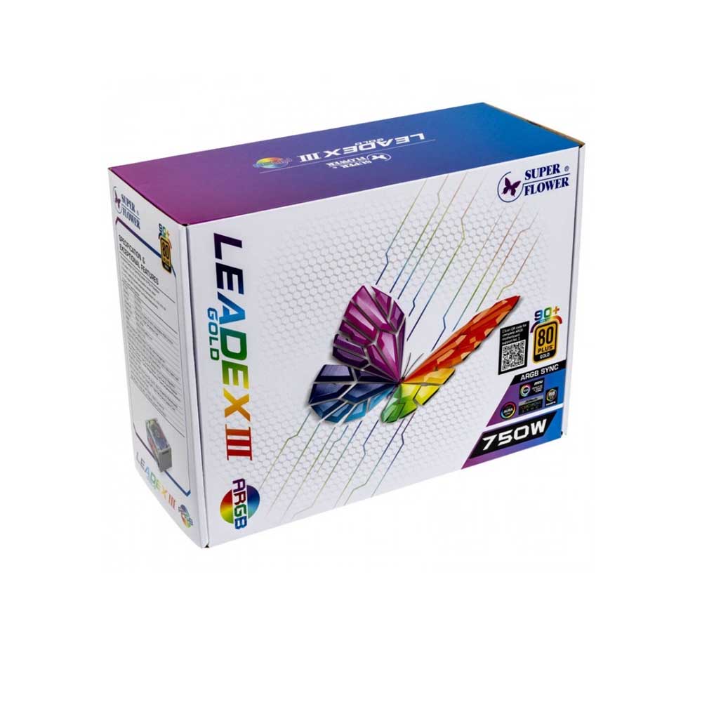 Nguồn máy tính Super Flower Leadex III Gold ARGB 750W 80 Plus Gold (Black)