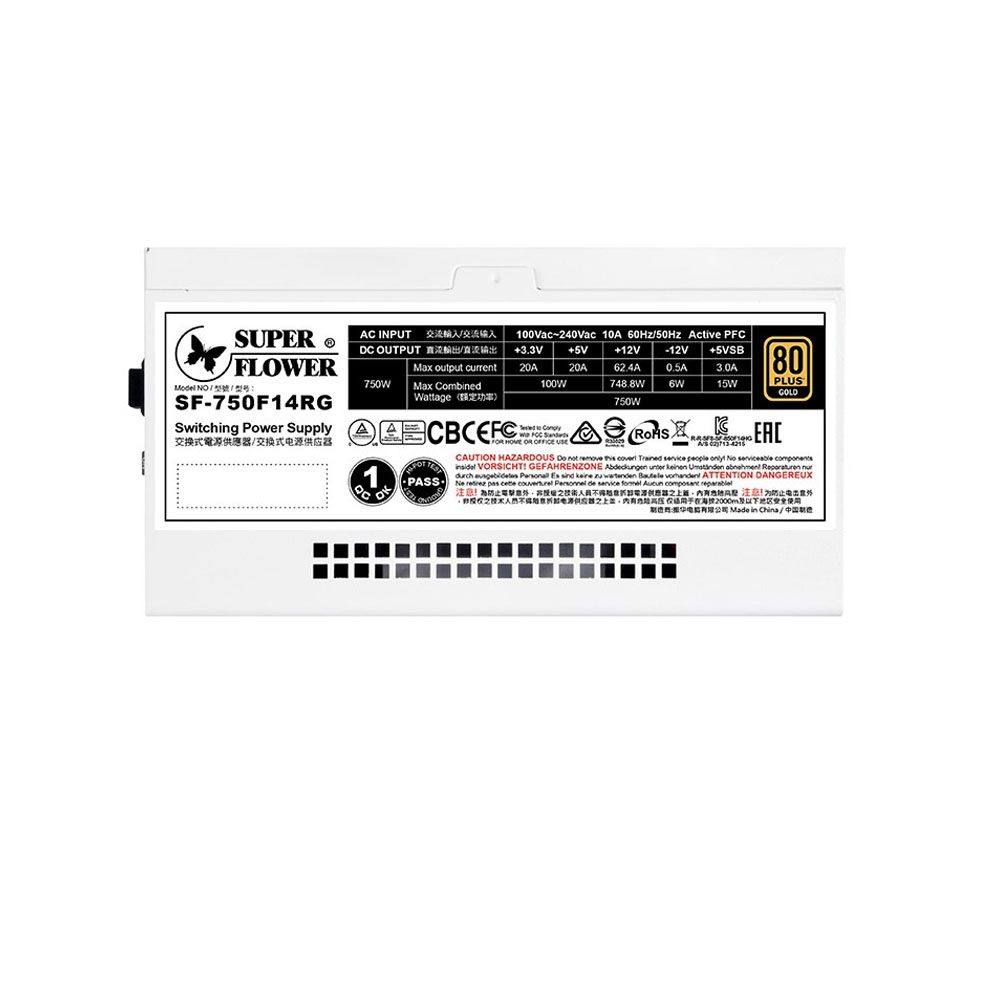 Nguồn máy tính Super Flower Leadex III Gold ARGB 750W 80 Plus Gold (White)
