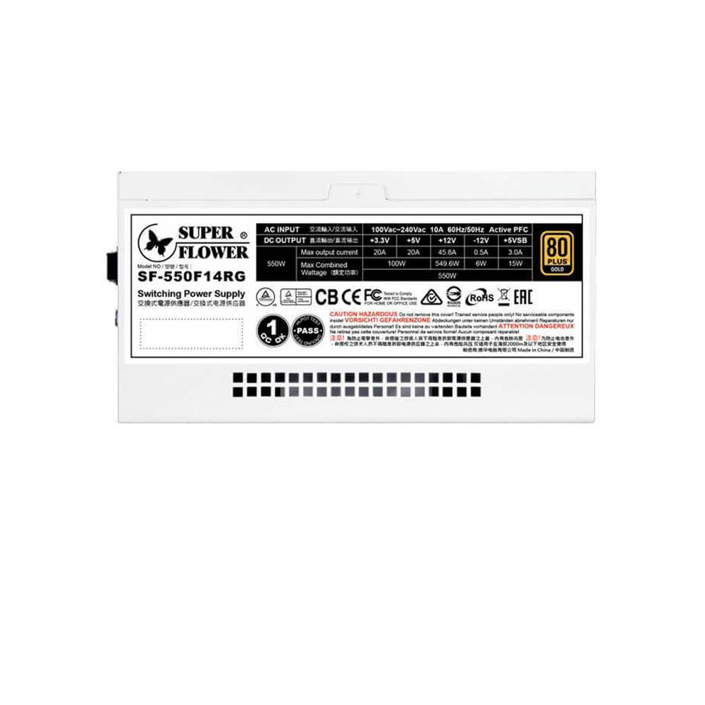 Nguồn máy tính Super Flower Leadex III Gold ARGB 550W 80 Plus Gold (White)