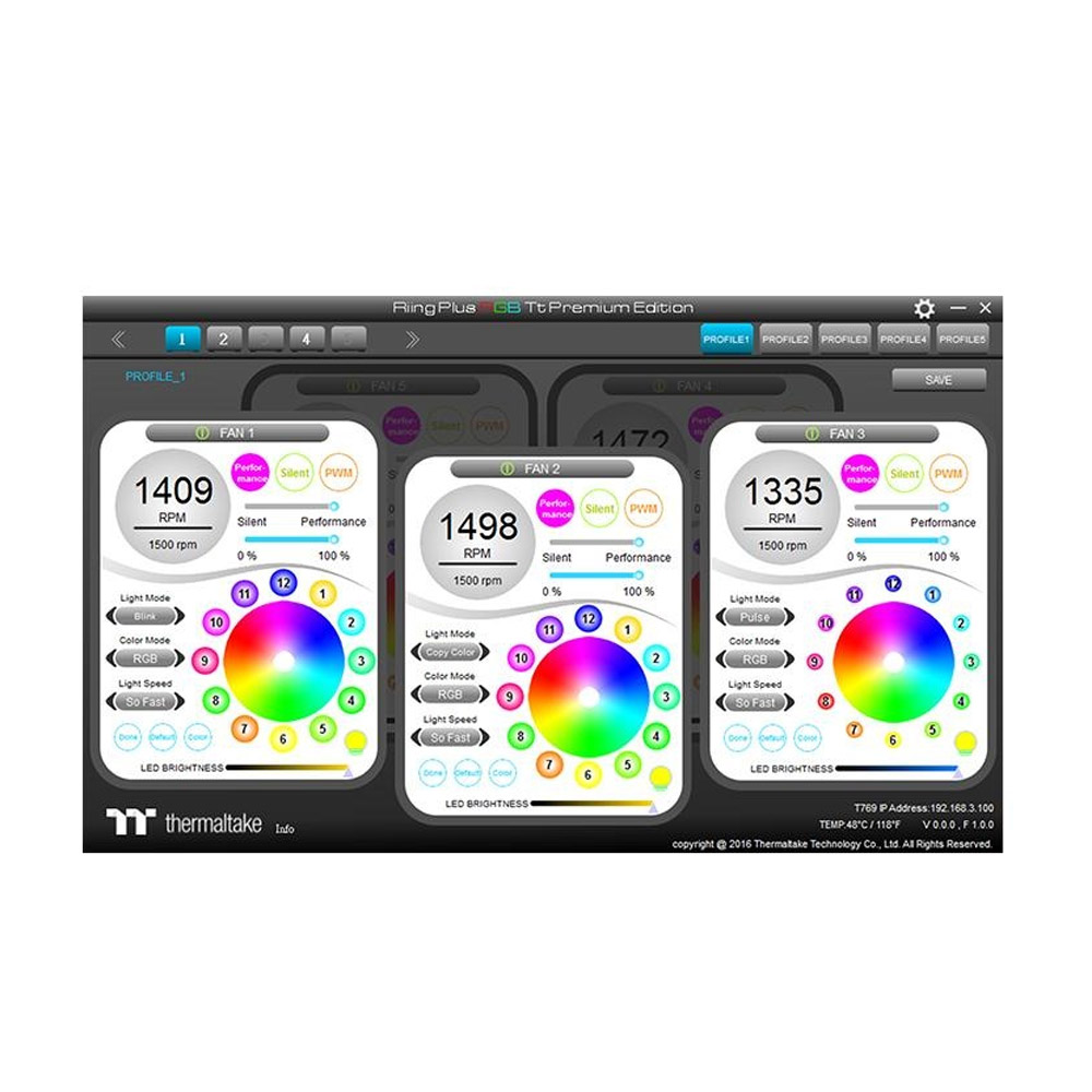Quạt tản nhiệt Case Thermaltake Riing Plus 14 RGB Radiator Fan TT Premium (3 Fan Pack)