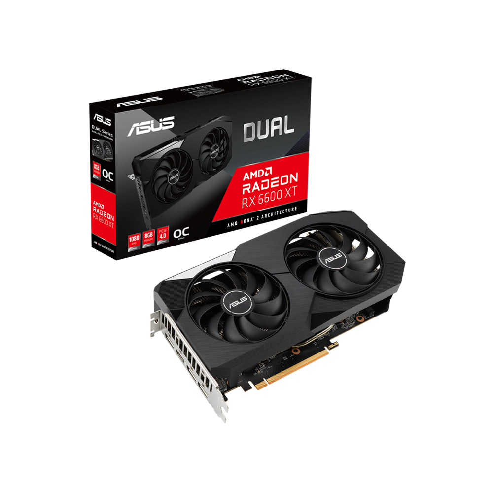 Card màn hình Asus Dual Radeon RX 6600 XT OC Edition 8GB (DUAL-RX6600XT-O8G)