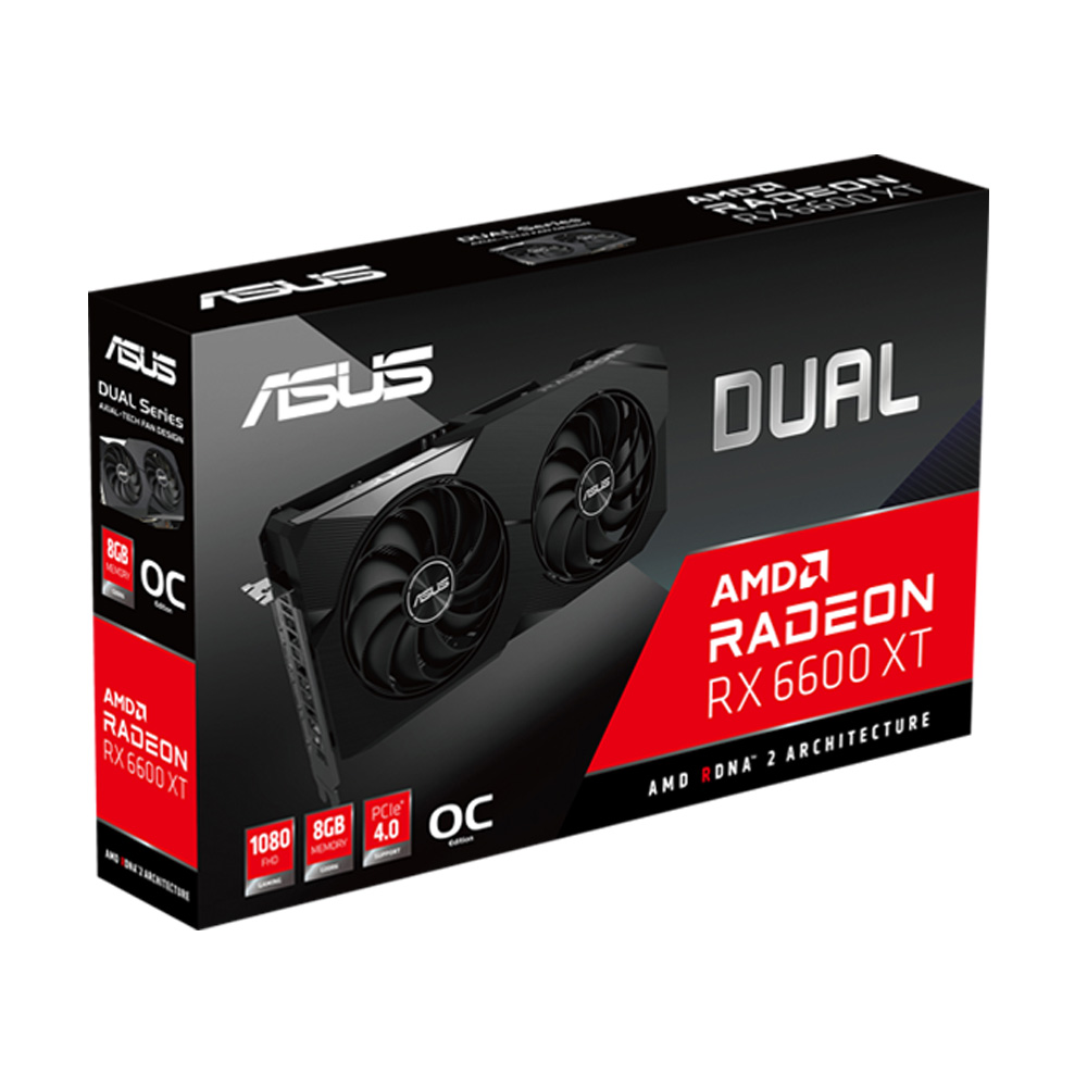 Card màn hình Asus Dual Radeon RX 6600 XT OC Edition 8GB (DUAL-RX6600XT-O8G)