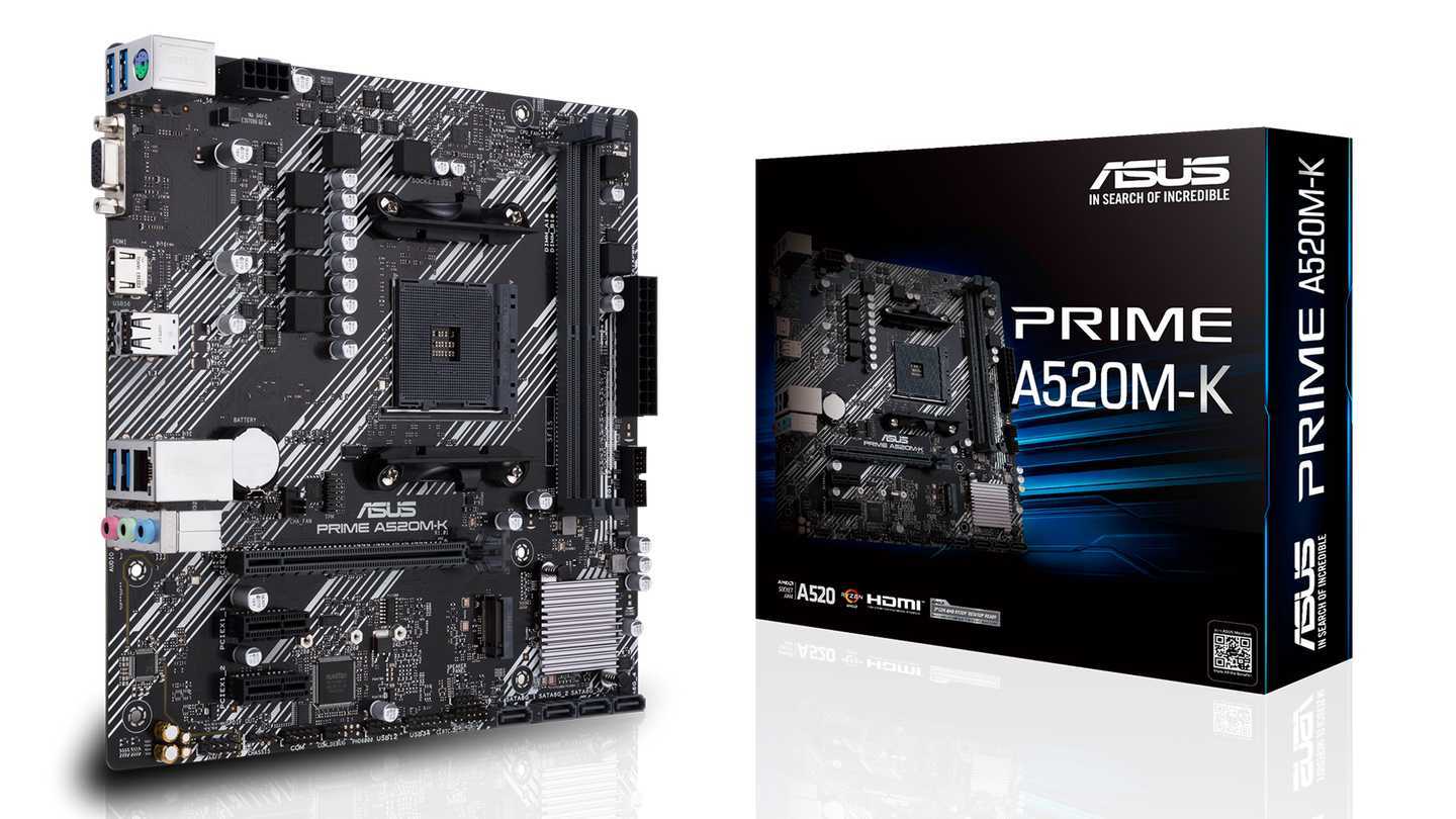 Mainboard Asus PRIME A520M-K (AM4, 2 khe RAM DDR4)