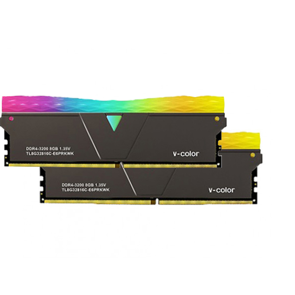 RAM Desktop V-Color 16GB Prism Pro RGB (2x8GB) DDR4 3200MHz Black