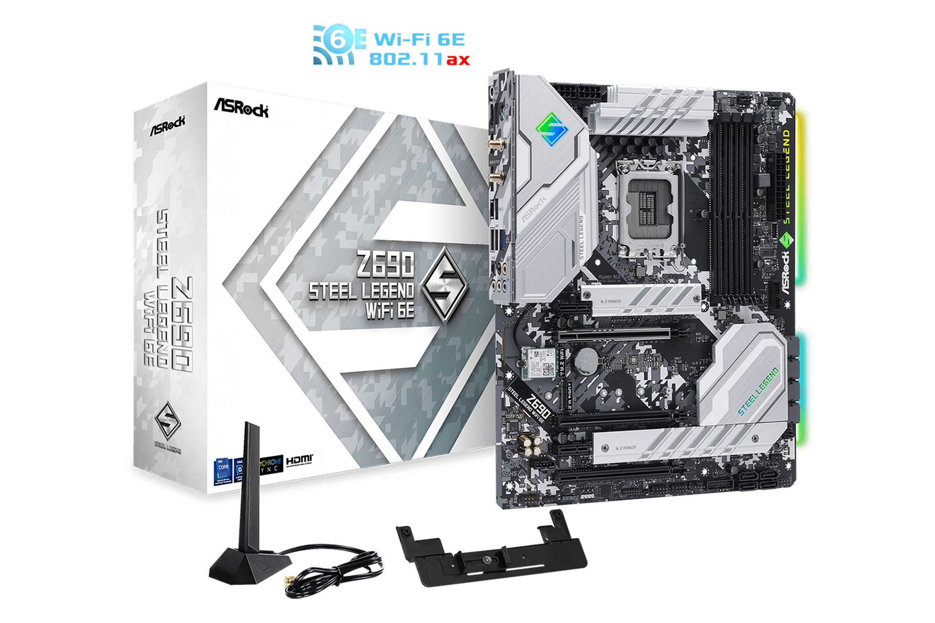 Mainboard ASRock Z690 Steel Legend WiFi 6E (LGA1700 | 4 Khe DDR4 | ATX)