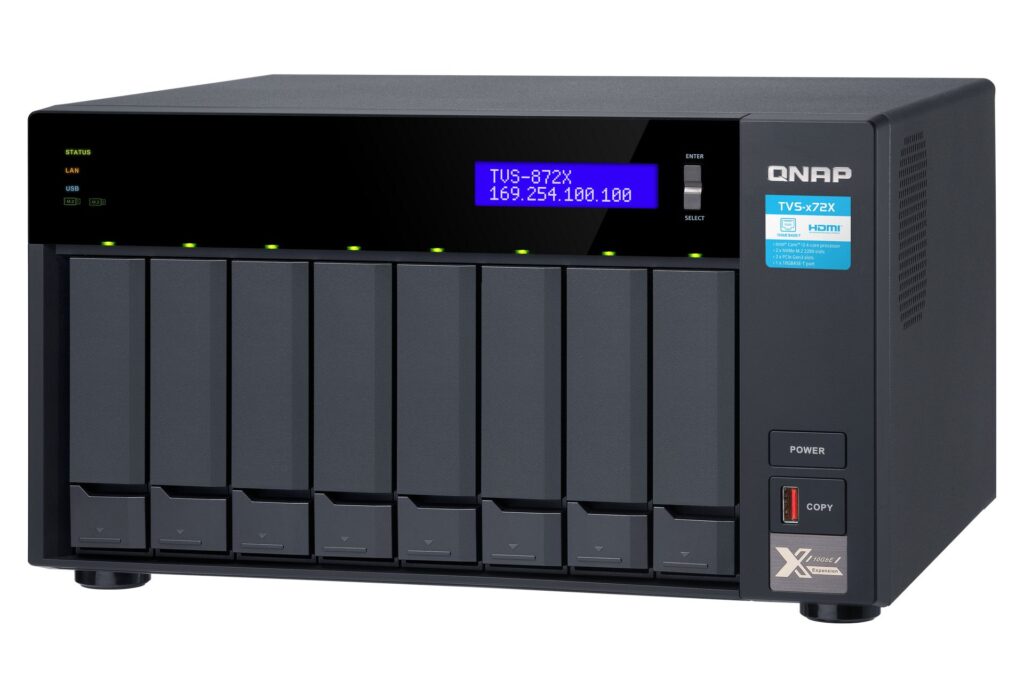 Thiết bị lưu trữ QNAP TVS-872X-i5-8G (8-Bay | Core i5 | RAM 8GB | 10 GbE | USB 3.2) 7 Thiết bị lưu trữ QNAP TVS-872X-i5-8G (8-Bay | Core i5 | RAM 8GB | 10 GbE | USB 3.2)