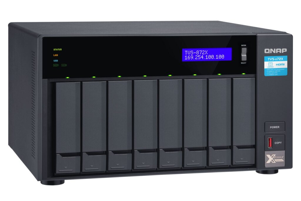 Thiết bị lưu trữ QNAP TVS-872X-i5-8G (8-Bay | Core i5 | RAM 8GB | 10 GbE | USB 3.2) 5 Thiết bị lưu trữ QNAP TVS-872X-i5-8G (8-Bay | Core i5 | RAM 8GB | 10 GbE | USB 3.2)