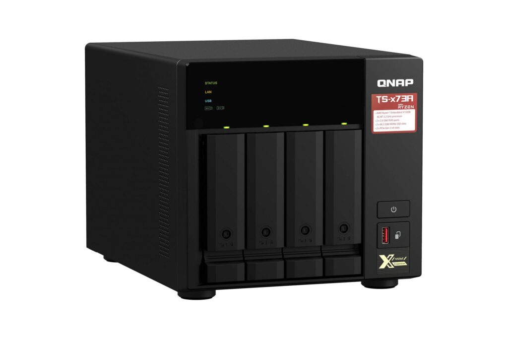 Thiết bị lưu trữ QNAP TS-473A-8G (4-Bay | Ryzen V1500B | RAM 8GB | M.2 PCIe Gen3 | 2.5 GbE | USB 3.2) 7 Thiết bị lưu trữ QNAP TS-473A-8G (4-Bay | Ryzen V1500B | RAM 8GB | M.2 PCIe Gen3 | 2.5 GbE | USB 3.2)