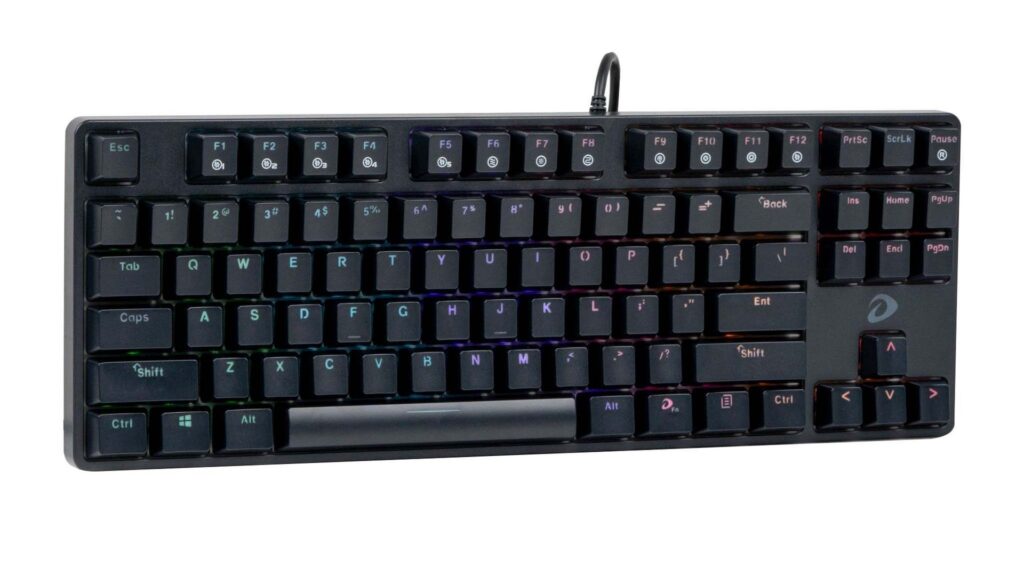 Bàn phím cơ DareU EK87 Multi Led Black Red Switch