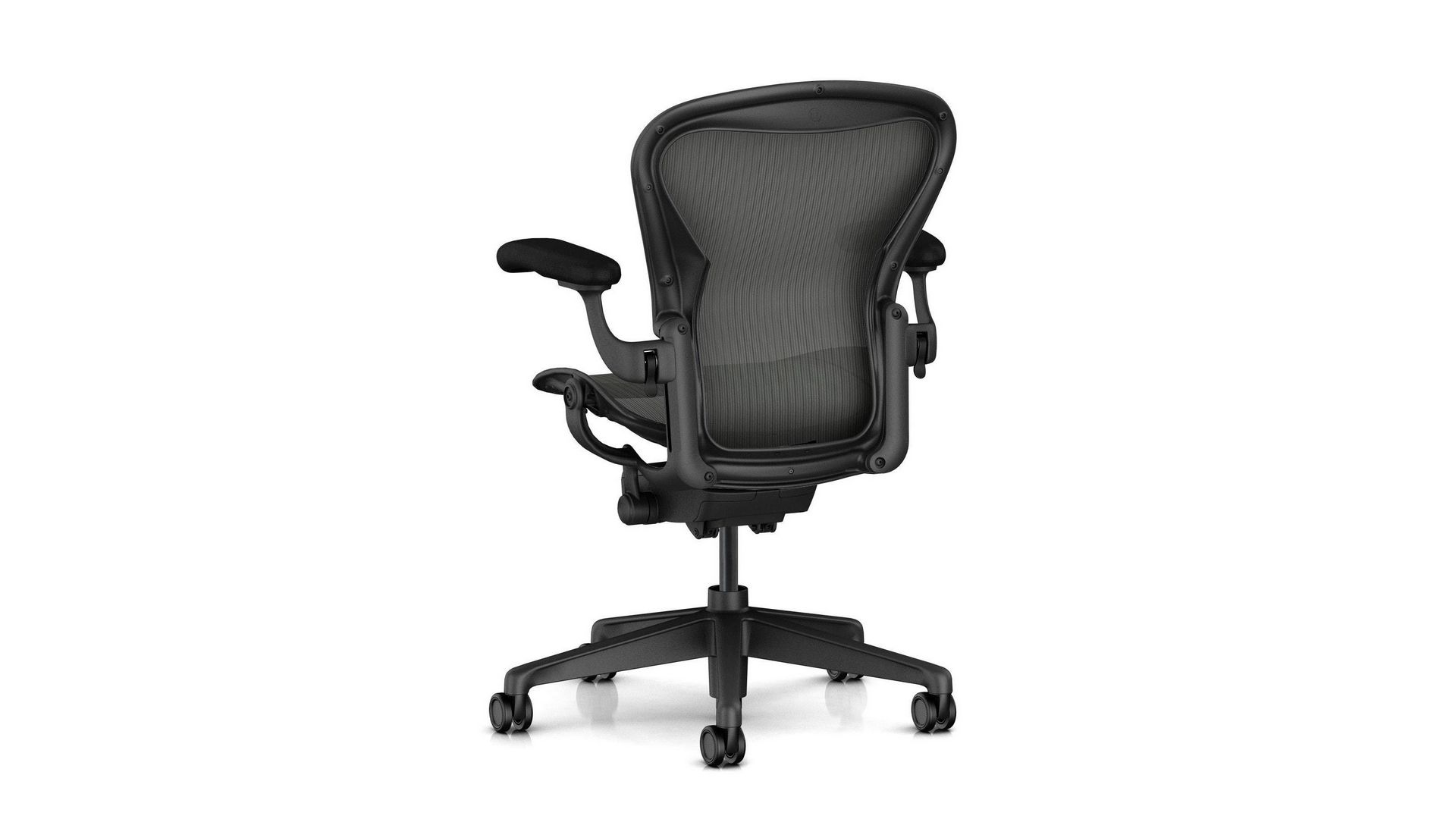 Ghế công thái học Herman Miller Aeron – Màu đen | Size B | Chân nhựa