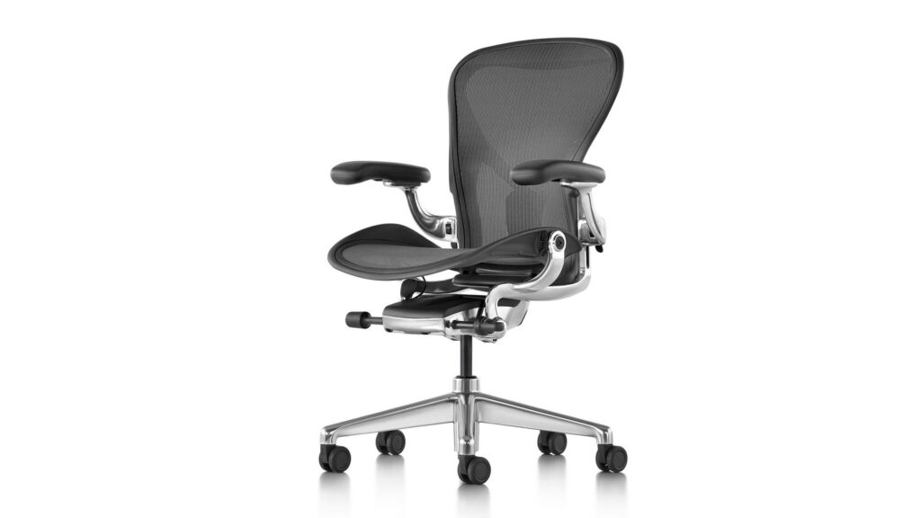 Ghế công thái học Herman Miller Aeron - Màu đen | Size B | Chân nhôm 8 Ghế công thái học Herman Miller Aeron - Màu đen | Size B | Chân nhôm