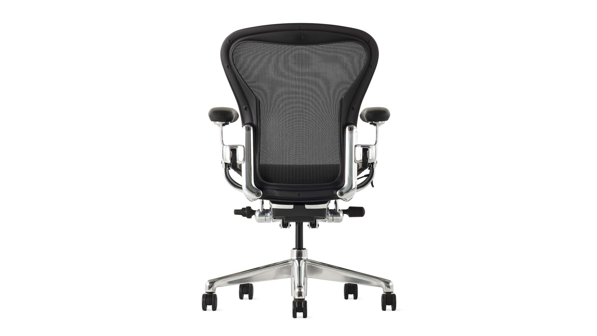 Ghế công thái học Herman Miller Aeron – Màu đen | Size B | Chân nhôm