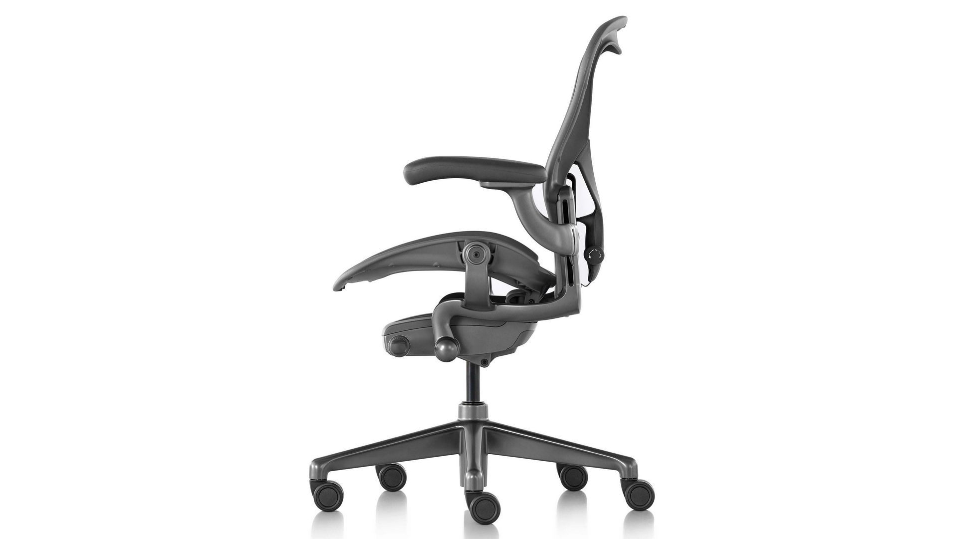 Ghế công thái học Herman Miller Aeron – Màu xám | Size B | Chân Hợp Kim