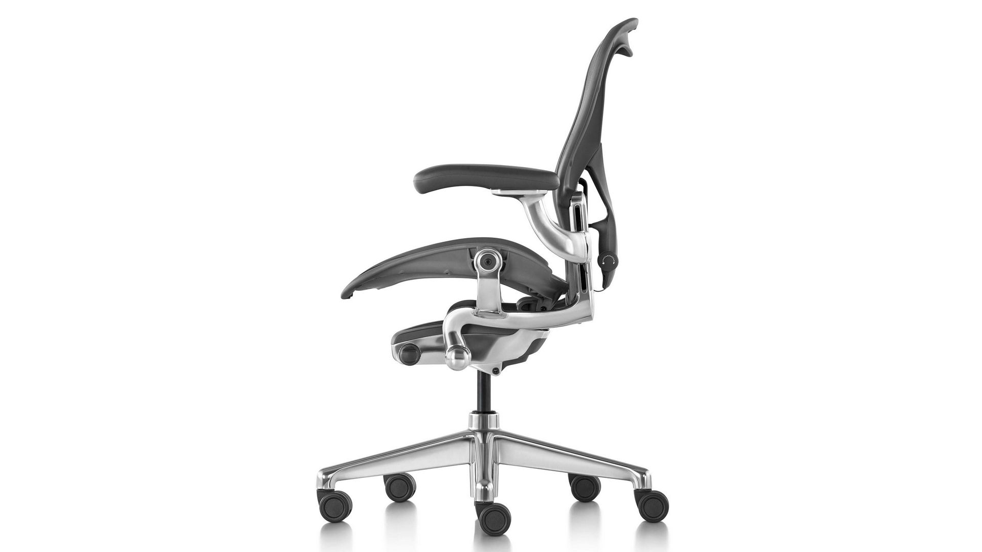 Ghế công thái học Herman Miller Aeron – Màu xám | Size B | Chân nhôm