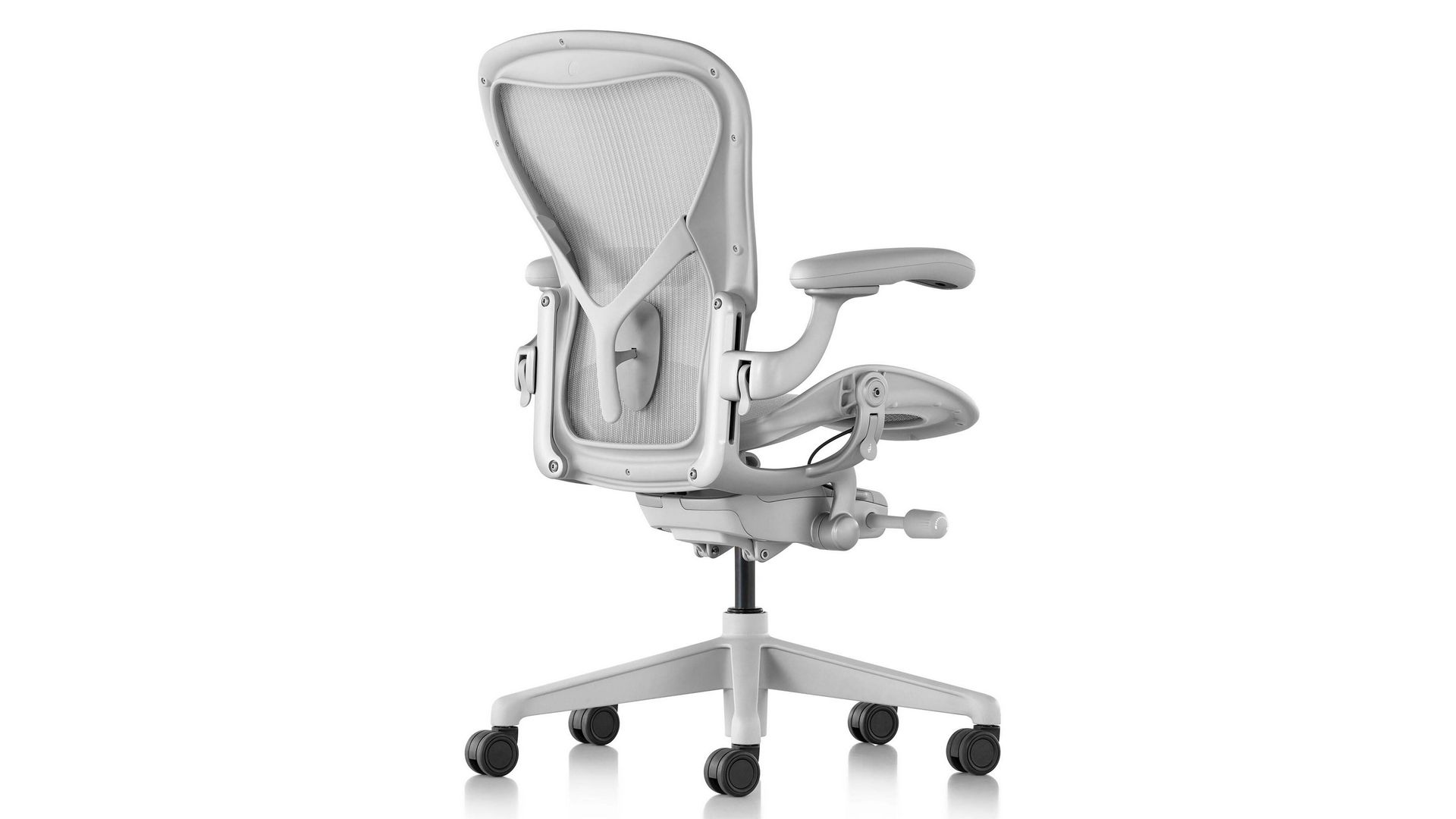 Ghế công thái học Herman Miller Aeron – Màu trắng | Size B | Chân nhựa