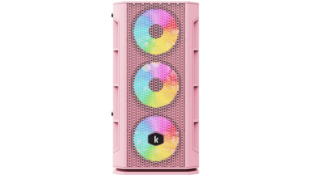 Vỏ case KENOO ESPORT G362 Màu Hồng (M-ATX | Chưa Quạt)