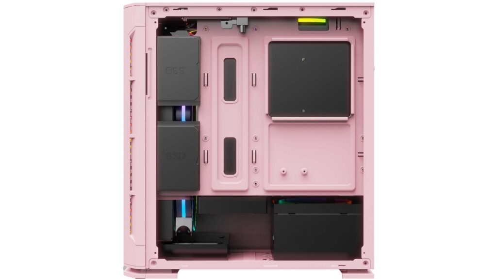 Vỏ case KENOO ESPORT G362 Màu Hồng (M-ATX | Chưa Quạt)