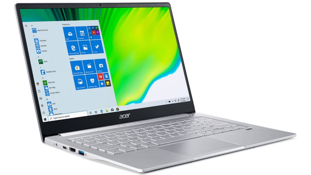 Laptop Acer Swift 3 SF314-43-R52K NX.AB1SG.004 (14 inch FHD | Ryzen 7 5700U | RAM 8GB | SSD 512GB | Win 10 | Silver)