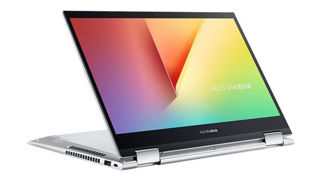 Laptop Asus VivoBook Flip 14 TP470EA EC346W (14 inch FHD | i3 1115G4 | RAM 4GB | SSD 512GB | Win 11 | Bạc)