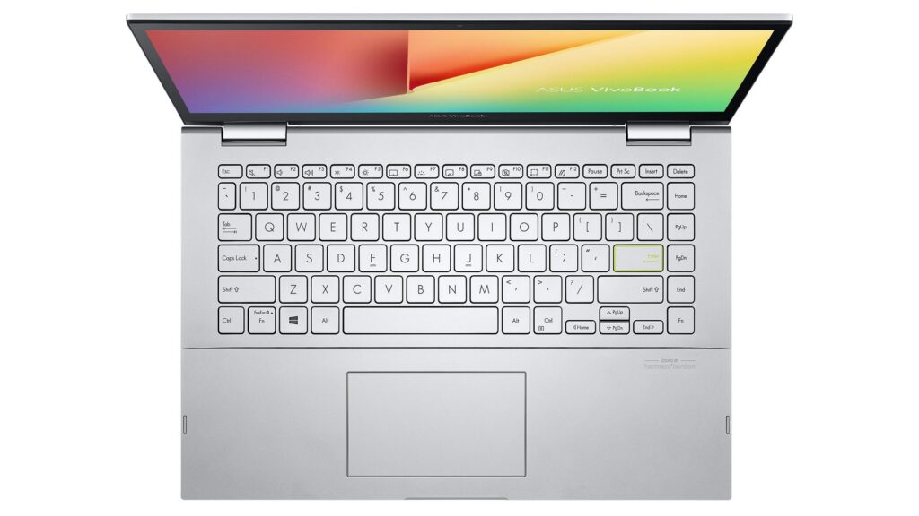 Laptop Asus VivoBook Flip 14 TP470EA EC346W (14 inch FHD | i3 1115G4 | RAM 4GB | SSD 512GB | Win 11 | Bạc)