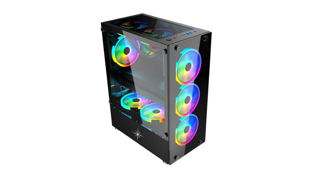 Vỏ case KENOO ESPORT K300 Màu Đen (Mid Tower | Có Sẵn 3 Quạt) 7 Vỏ case KENOO ESPORT K300 Màu Đen (Mid Tower | Có Sẵn 3 Quạt)