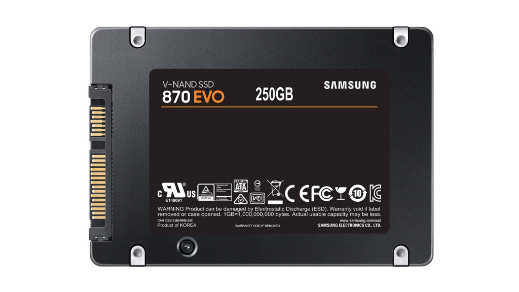 Ổ Cứng SSD Samsung 870 EVO 250GB (2.5" | MZ-77E250BW | 560MB/s | 530MB/s)- like new