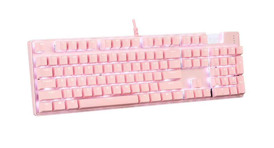 Bàn phím cơ E-DRA EK312 Pink – Red switch