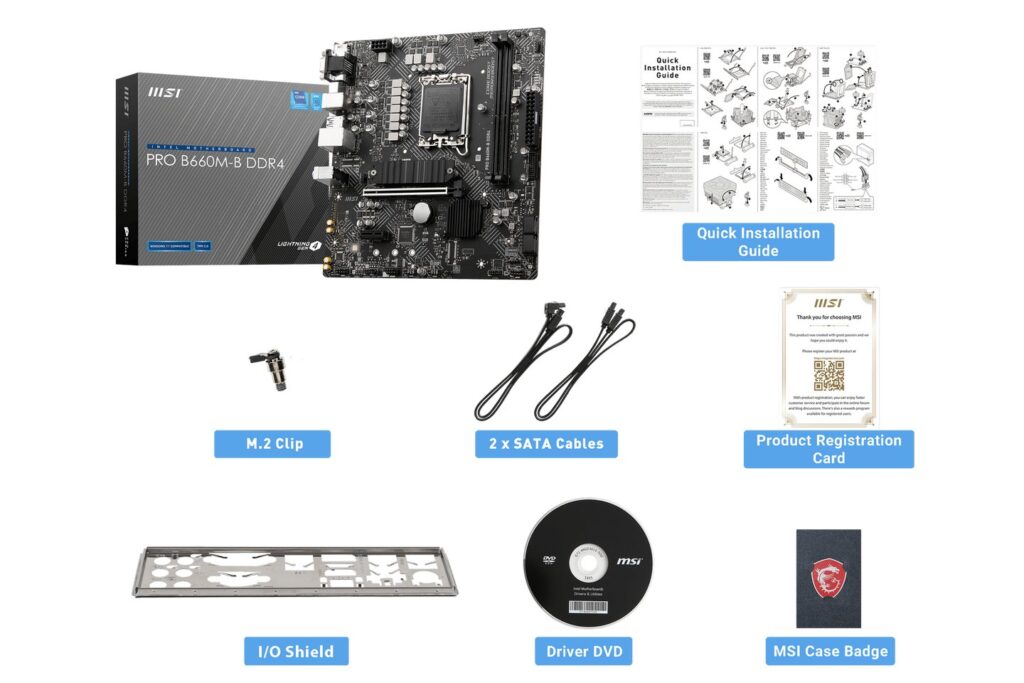 Mainboard MSI PRO B660M-B DDR4 (LGA1700 | 2 Khe RAM | M-ATX) 7 Mainboard MSI PRO B660M-B DDR4 (LGA1700 | 2 Khe RAM | M-ATX)