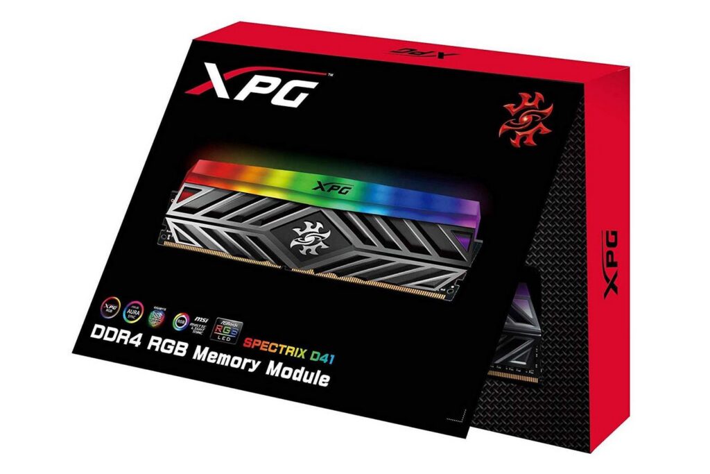 RAM Desktop Adata XPG Spectrix D41 RGB 16GB (2x8GB | 3200Mhz | CL16 | DDR4 | AX4U32008G16A-DT41) 8 RAM Desktop Adata XPG Spectrix D41 RGB 16GB (2x8GB | 3200Mhz | CL16 | DDR4 | AX4U32008G16A-DT41)