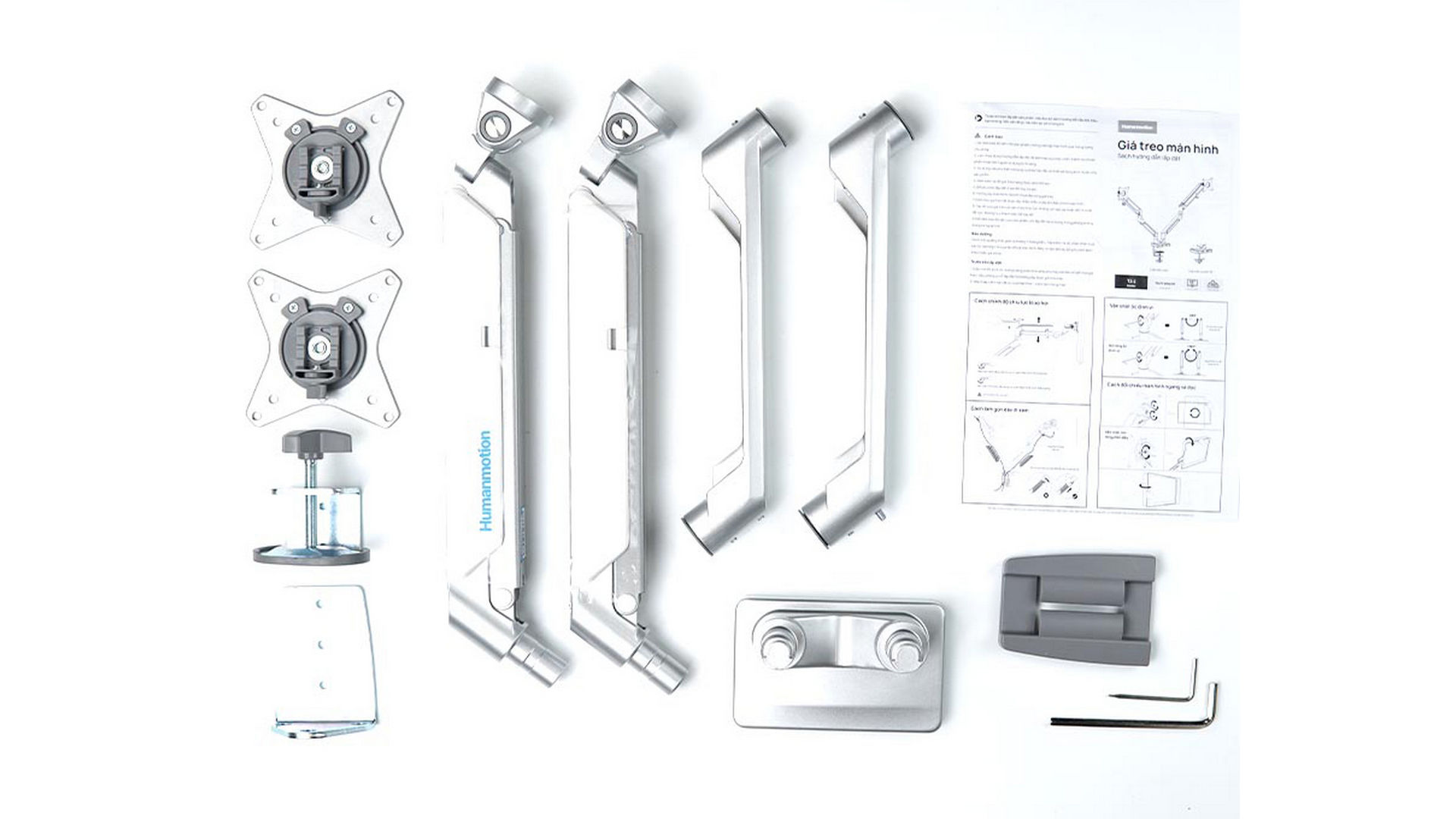 Giá Treo Màn hình máy tính Humanmotion T2-2 (Trắng)