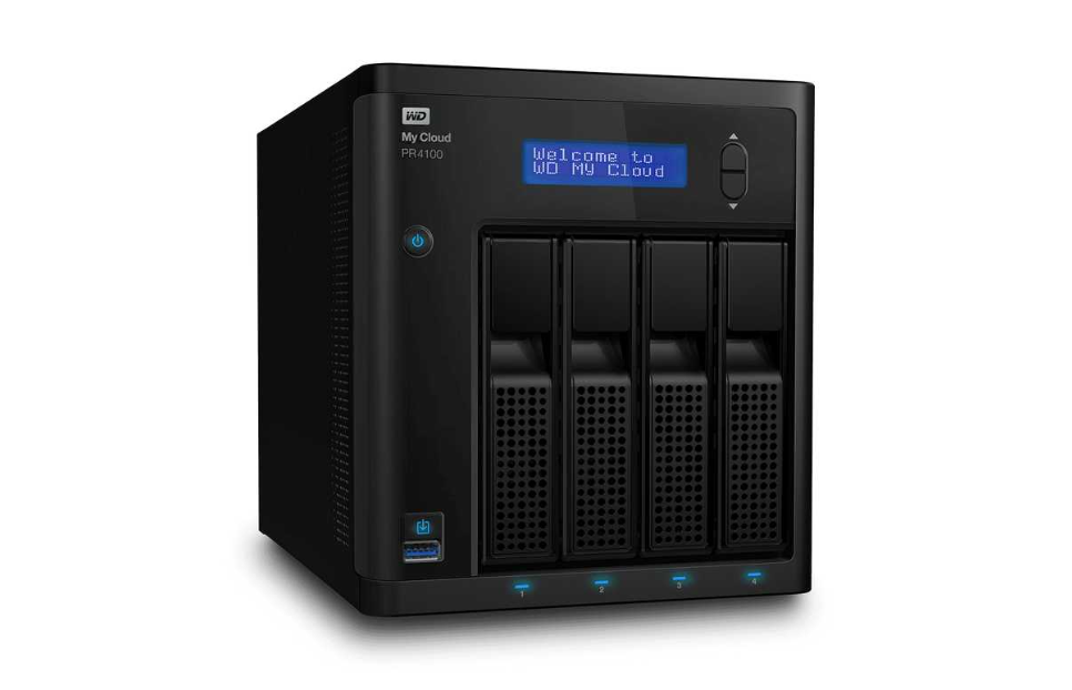 NAS WD My Cloud PR4100 16TB WDBNFA0160KBK-SESN (Pentium N3710 | RAM 4GB | 4 BAY 3.5" | 2 RJ45 | USB)
