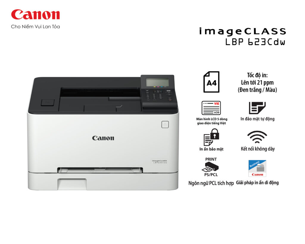 Máy in Canon LBP623CDW - In laser màu đơn năng 7 Máy in Canon LBP623CDW - In laser màu đơn năng - Ảnh 4