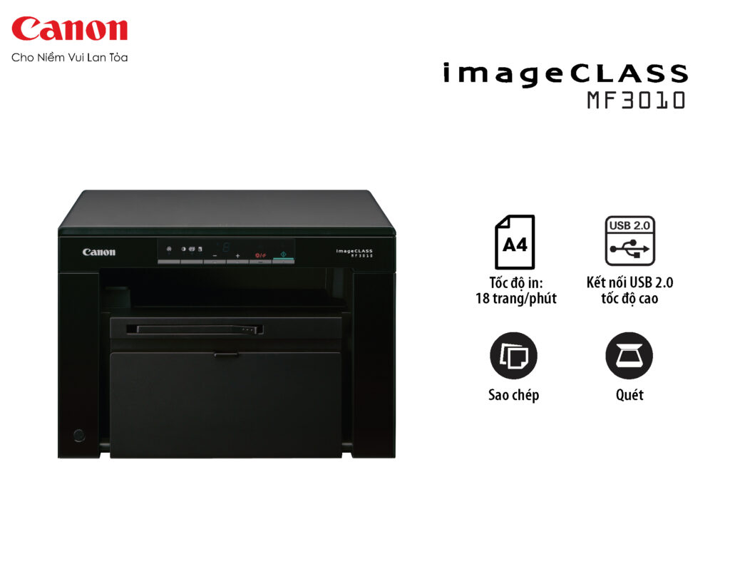 Máy in Canon MF3010 - LASER ĐEN TRẮNG ĐA NĂNG - Ảnh 4