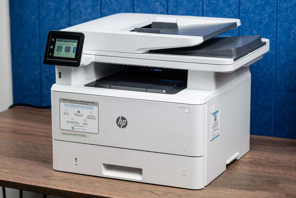 Máy in đen trắng HP LaserJet Pro MFP 4103fdw (2Z629A) - Đa năng 8 Máy in đen trắng HP LaserJet Pro MFP 4103fdw (2Z629A) - Đa năng
