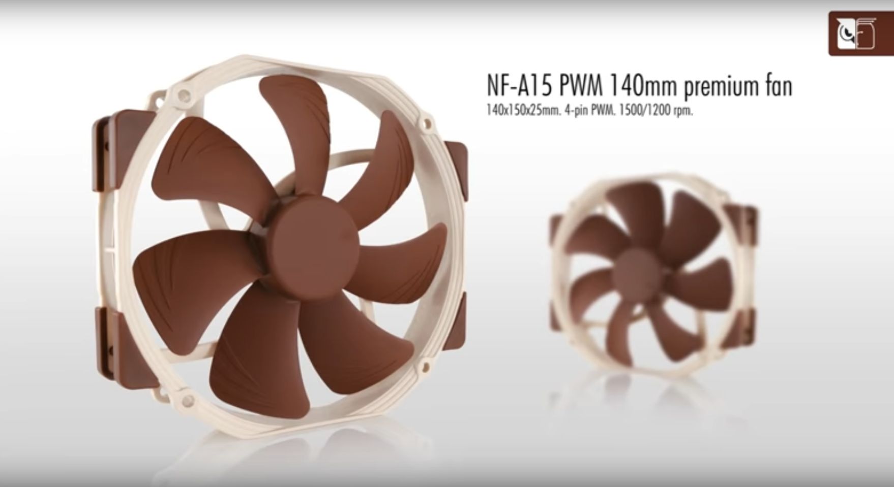 Quạt NF-A15 140mm mạnh mẽ và êm ái
