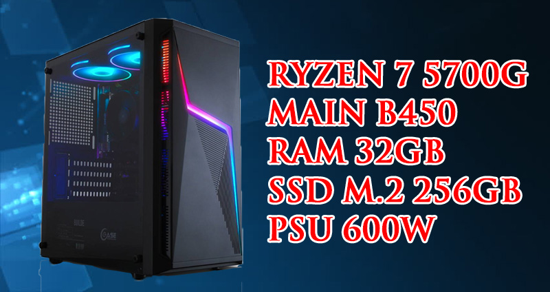 máy tính build cpu ryzen 7 5700g