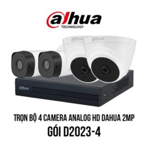 Trọn bộ Camera 4 mắt DAHUA 4 CỔNG 2.0 – HD+ (1080n) (Vỏ cam sắt)